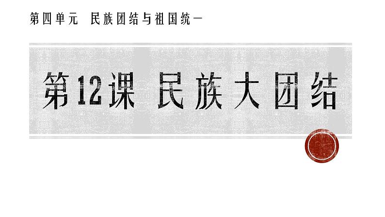 第12课 民族大团结-2021-2022学年八年级历史下册课件（共22张）第1页