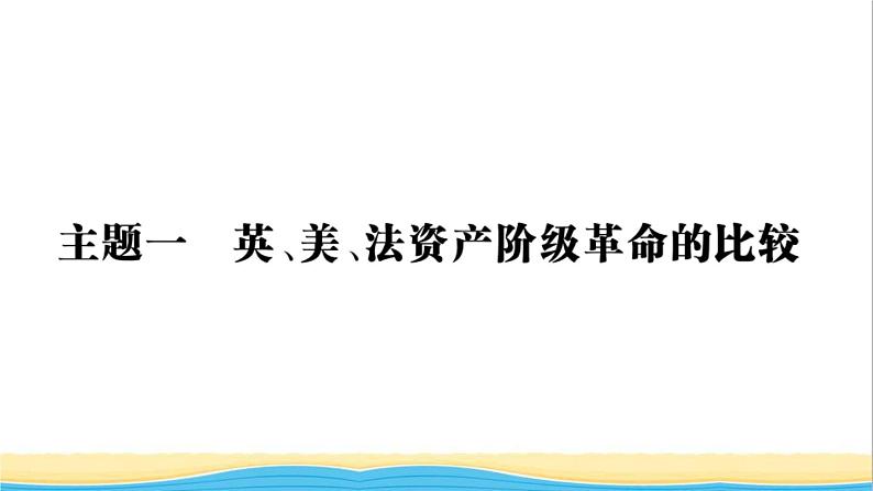 九年级历史上册第六单元资本主义制度的初步确立单元小结作业课件新人教版02