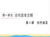 九年级历史上册第一单元古代亚非文明第1课古代埃及作业课件新人教版