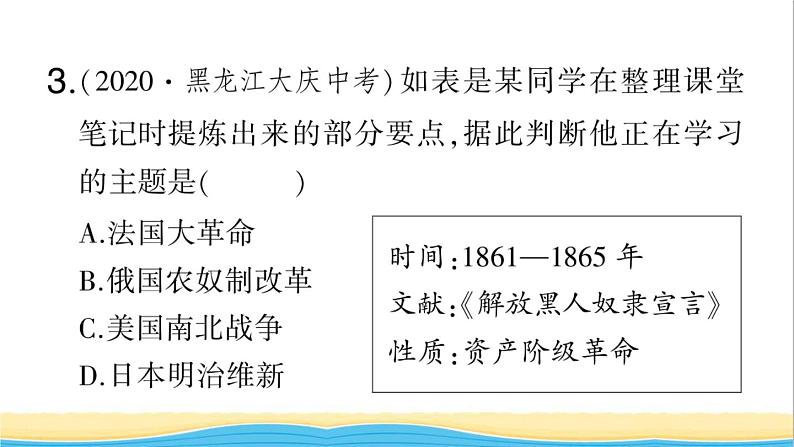 九年级历史下册期末专题复习一资本主义的巩固与发展作业课件新人教版04