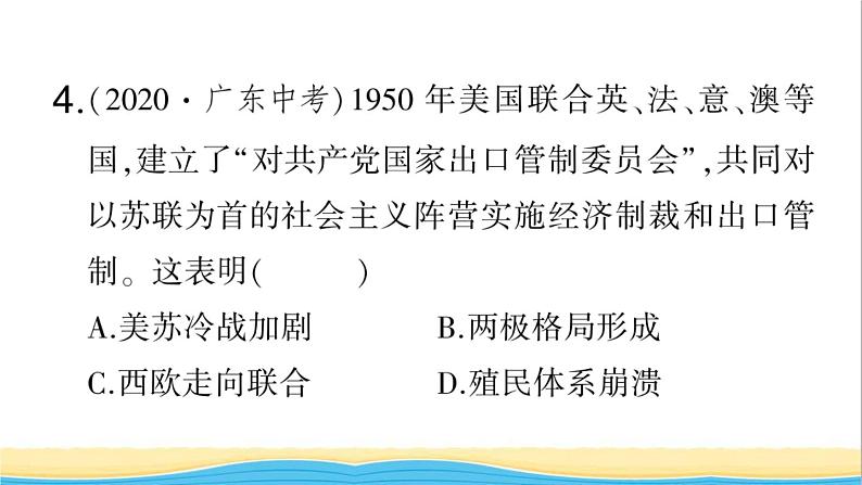 九年级历史下册期末专题复习三近现代世界格局的演变作业课件新人教版05