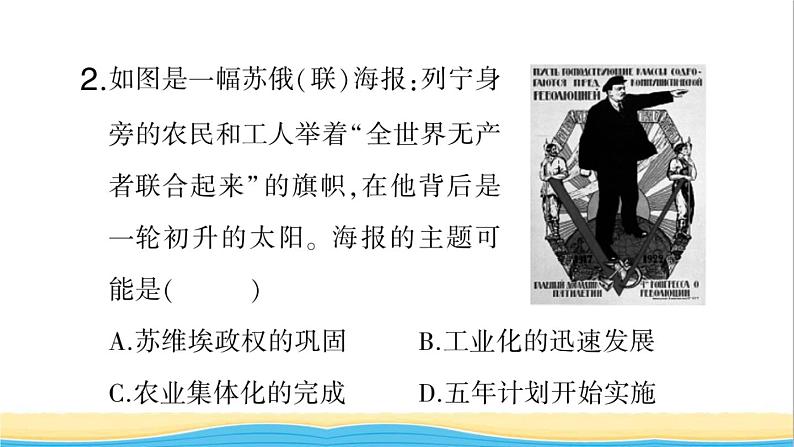 九年级历史下册期末专题复习四社会主义革命与建设作业课件新人教版04