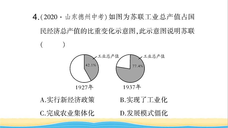 九年级历史下册期末专题复习四社会主义革命与建设作业课件新人教版07