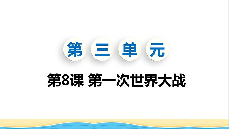 九年级历史下册第三单元第一次世界大战和战后初期的世界第8课第一次世界大战教学课件新人教版第1页