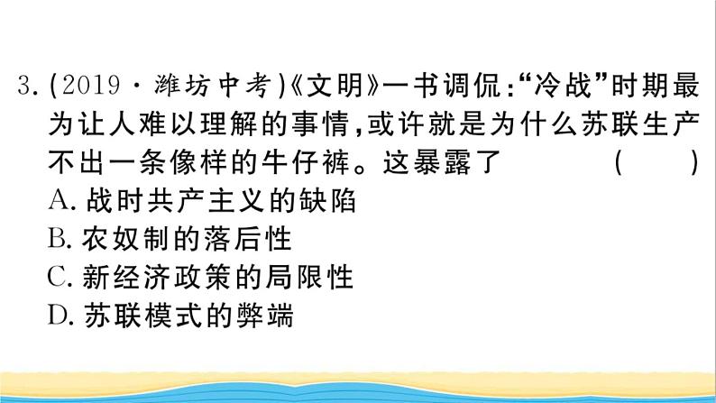 九年级历史下册第三单元第一次世界大战和战后初期的世界小结作业课件新人教版04