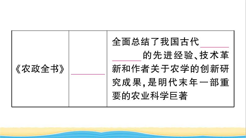 七年级历史下册第三单元明清时期：统一多民族国家的巩固与发展第16课明朝的科技建筑与文学作业课件新人教版2第5页