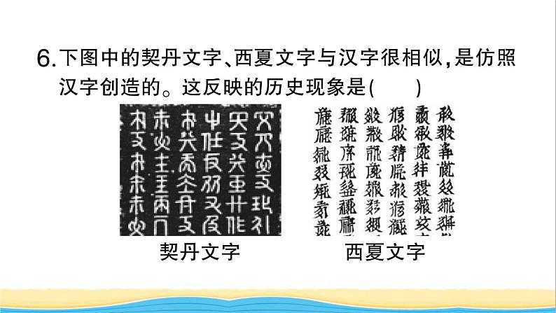 七年级历史下册期末专题复习三民族交往与祖国统一作业课件新人教版第7页