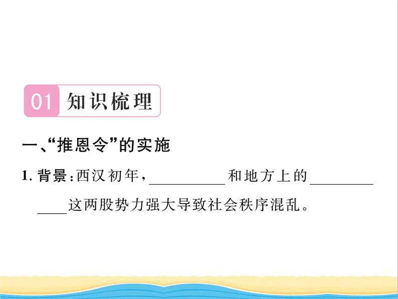 七年级历史上册第三单元秦汉时期：统一多民族国家的建立和巩固第12课汉武帝巩固大一统王朝习题课件新人教版02