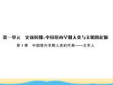 七年級歷史上冊第一單元史前時期：中國境內(nèi)早期人類與文明第1課中國境內(nèi)早期人類的代表__北京人習(xí)題課件新人教版