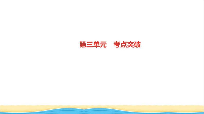 八年级历史下册第三单元中国特色社会主义道路考点突破作业课件新人教版第1页