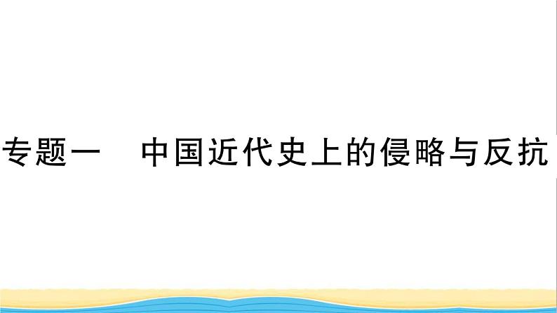 八年级历史上册期末专题复习一中国近代史上的侵略与反抗作业课件新人教版01