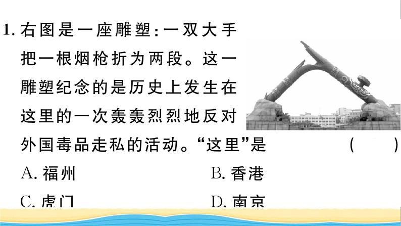 八年级历史上册期末专题复习一中国近代史上的侵略与反抗作业课件新人教版02