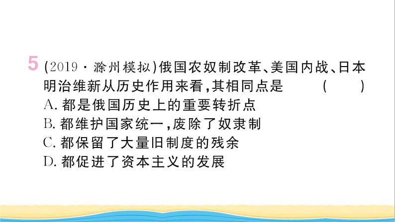 九年级历史下册第一单元殖民地人民的反抗与资本主义制度的扩展小结作业课件新人教版06