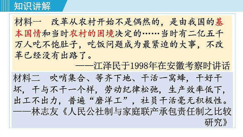 人教版八年级历史下册 3.8经济体制改革 课件第6页