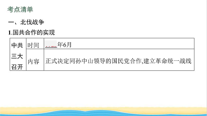 中考历史一轮复习第12单元从国共合作到国共对立课件第5页