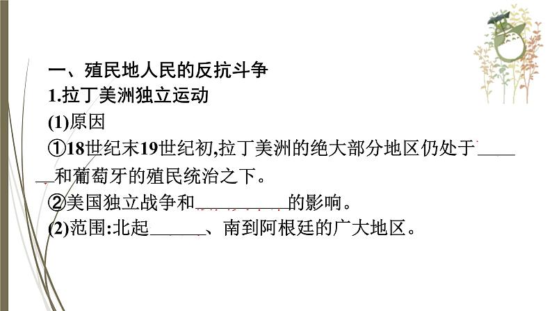 统编版中考历史一轮复习课件第二十二单元　殖民地人民的反抗与资本主义制度的扩展04