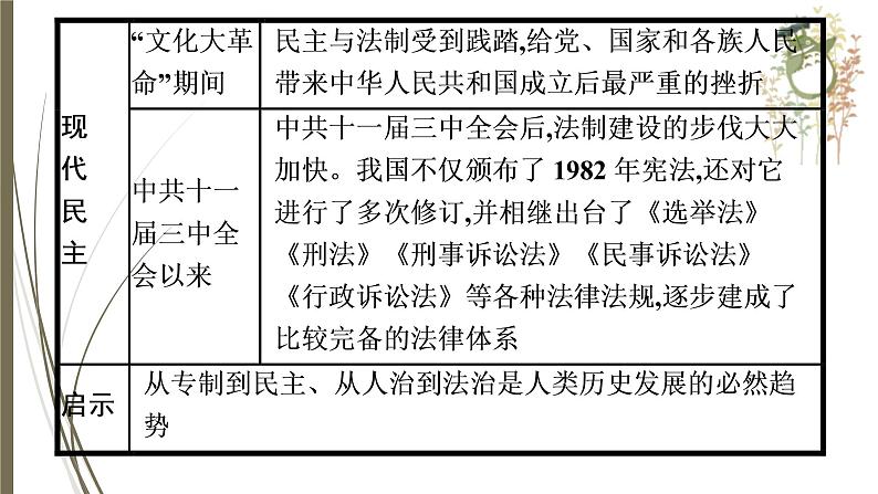 统编版中考历史一轮复习课件中外历史上的民主法制建设第6页