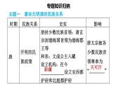 人教版七年级下册历史 期末专题复习 专题四　唐宋元明清的民族交往 习题课件
