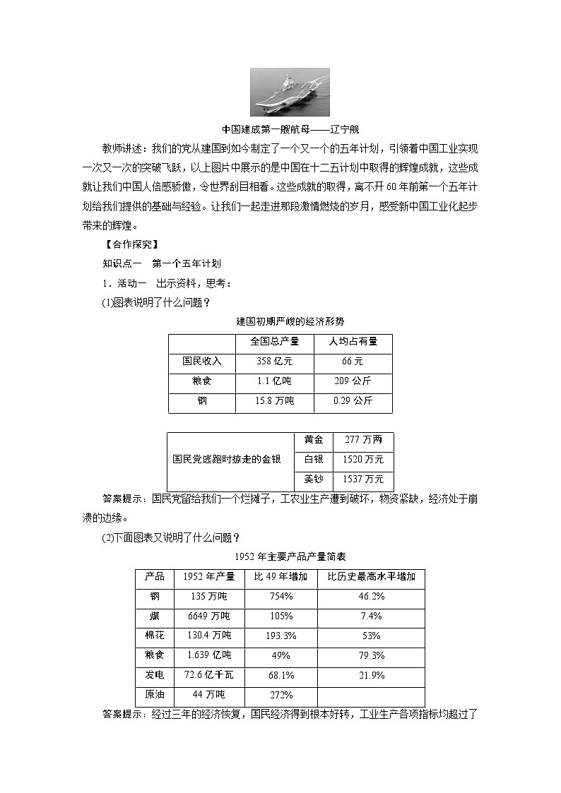 人教版八年级历史下册 第2单元 第4课 教案第2页