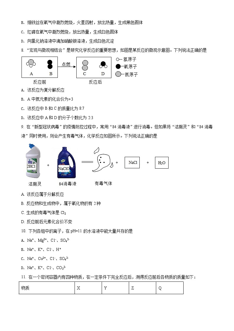 精品解析：2020年山东省滨州市无棣县中考二模化学试题(解析版+原卷版)03