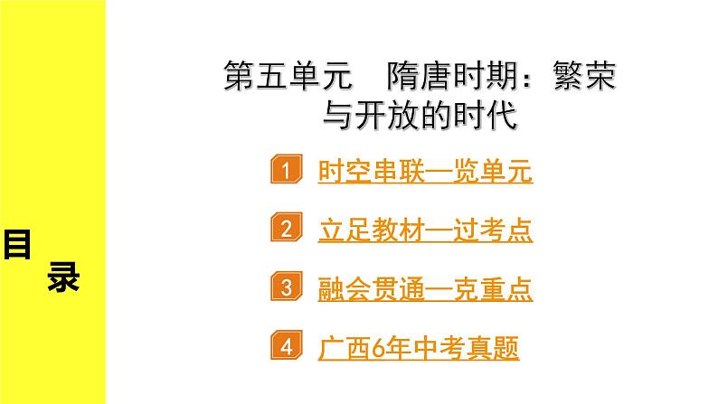 历史中考复习 1. 板块一　中国古代史 5. 第五单元　隋唐时期：繁荣与开放的时代 PPT课件02