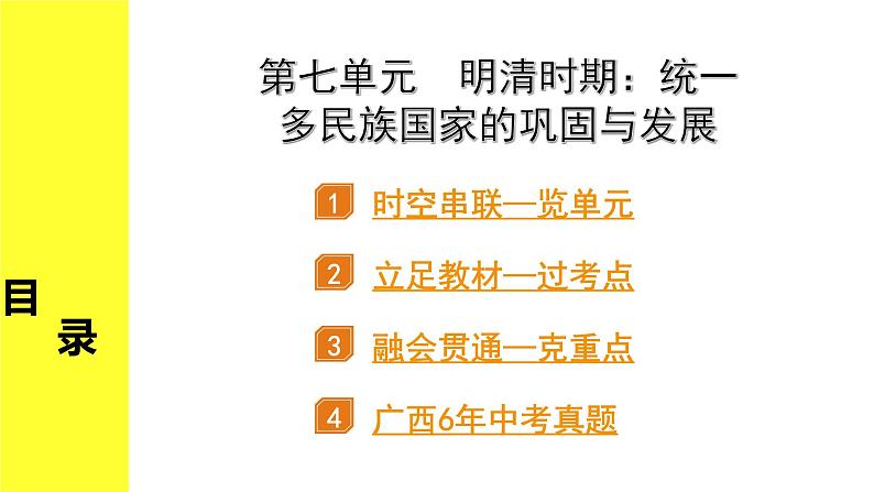 历史中考复习 1. 板块一　中国古代史 7. 第七单元　明清时期：统一多民族国家的巩固与发展 PPT课件02