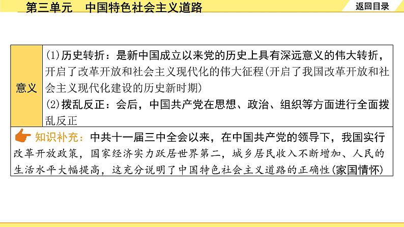 历史中考复习 3. 板块三　中国现代史 3. 第三单元　中国特色社会主义道路 PPT课件第7页