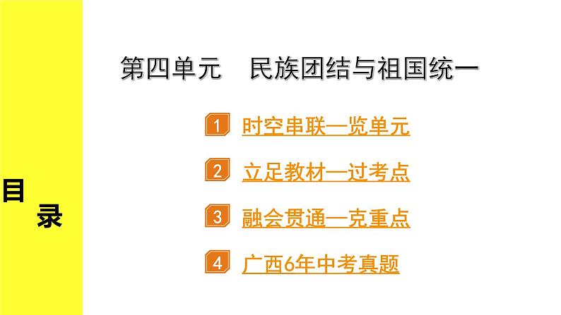 历史中考复习 3. 板块三　中国现代史 4. 第四单元　民族团结与祖国统一 PPT课件第2页