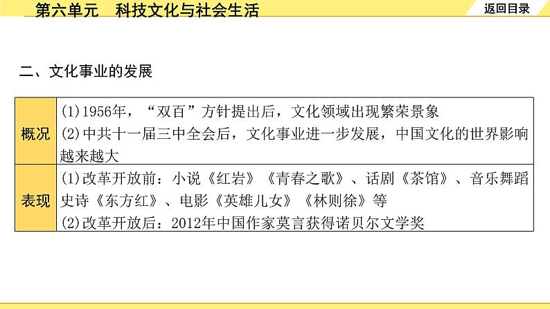 历史中考复习 3. 板块三　中国现代史 6. 第六单元　科技文化与社会生活 PPT课件08