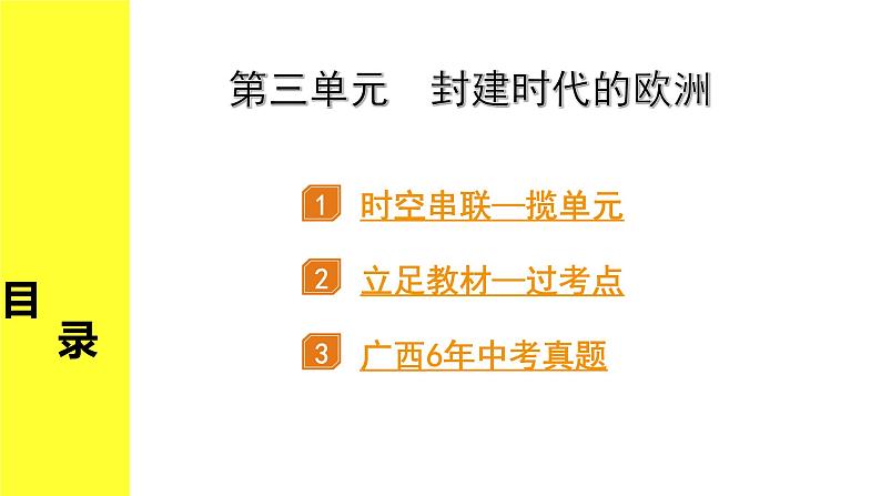 历史中考复习 4. 板块四　世界古代史 3. 第三单元　封建时代的欧洲 PPT课件第2页