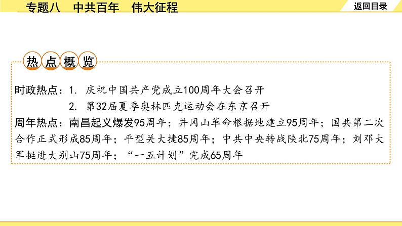 历史中考复习 2. 第二部分 突破专题构体系 8. 专题八　中共百年　伟大征程 PPT课件第2页