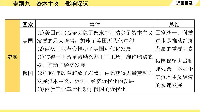 历史中考复习 2. 第二部分 突破专题构体系 9. 专题九　资本主义　影响深远 PPT课件第5页