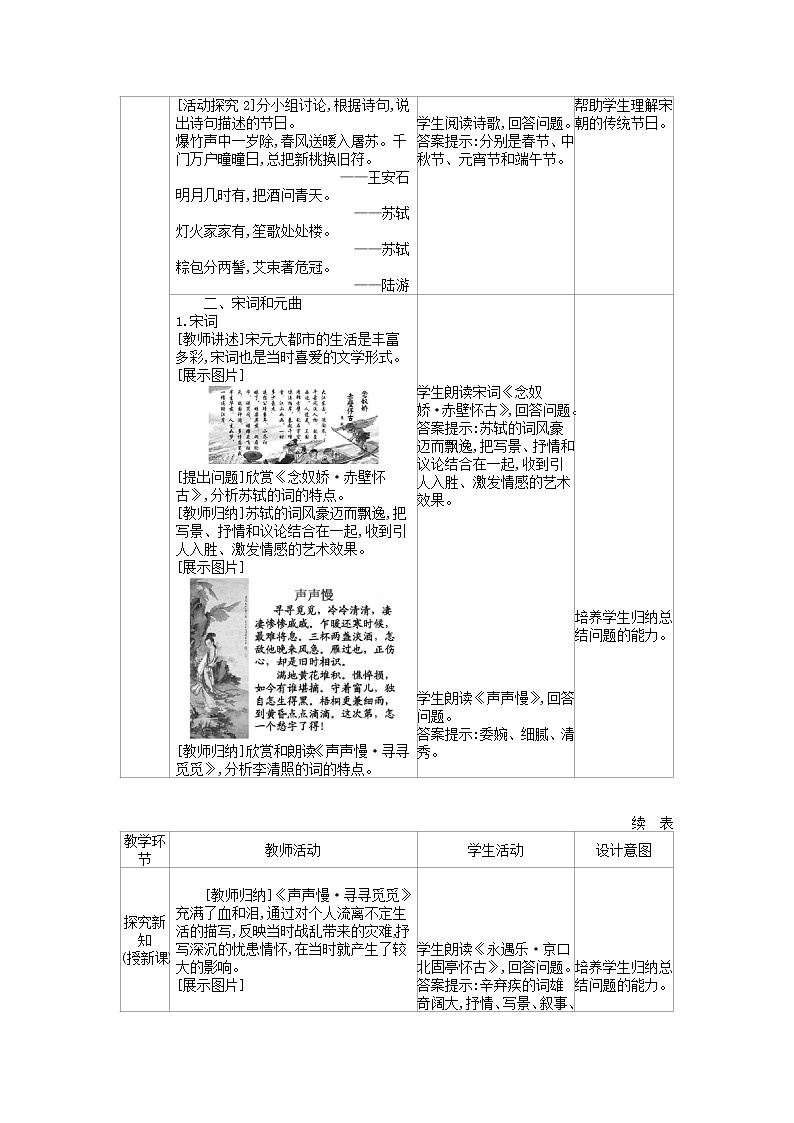 七年级历史下册第二单元辽宋夏金元时期：民族关系发展和社会变化第12课宋元时期的都市和文化教学设计2新人教版课件PPT第3页