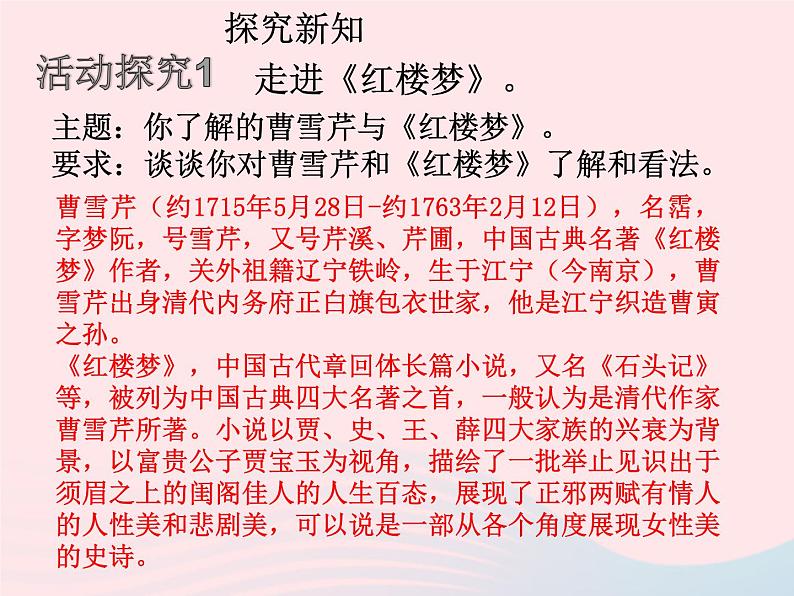 七年级历史下册第三单元明清时期：统一多民族国家的巩固与发展第21课清朝前期的文学艺术课件2新人教版04