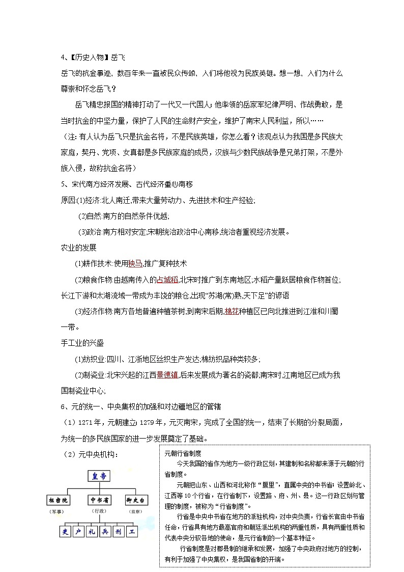 考点06 辽宋夏金元时期（解析版）-2022年历史中考一轮过关讲练（部编版）02