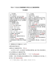 考点17 社会主义制度的建立和社会主义建设的探索（解析版）-2022年历史中考一轮过关讲练（部编版）学案