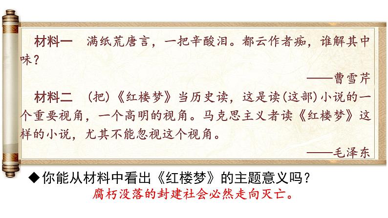 人教版七年级历史下册 第三单元 第21课 清朝前期的文学艺术 课件07