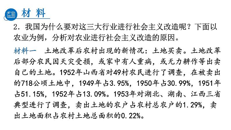 人教版八年级历史下册 第2单元 第5课  三大改造 课件第4页