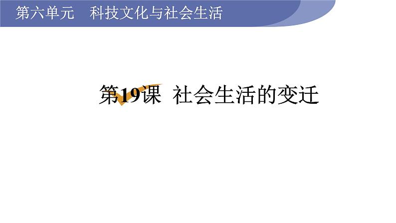 人教版八年级历史下册 第6单元 第19课  社会生活的变迁 课件01