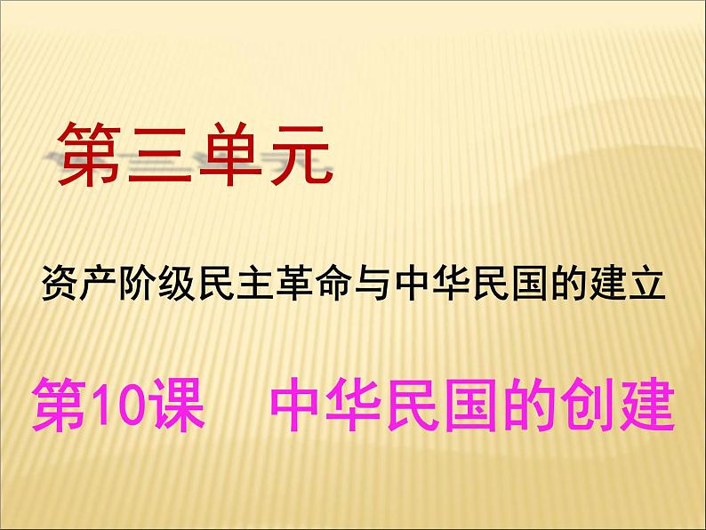 第三单元 资产阶级民主革命与中华民国的建立 课件+教案 人教版历史八上02