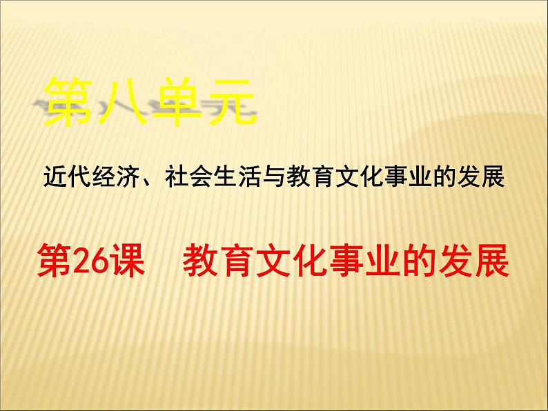 第八单元 近代经济、社会生活与教育文化事业的发展 课件+教案 人教版历史八上02