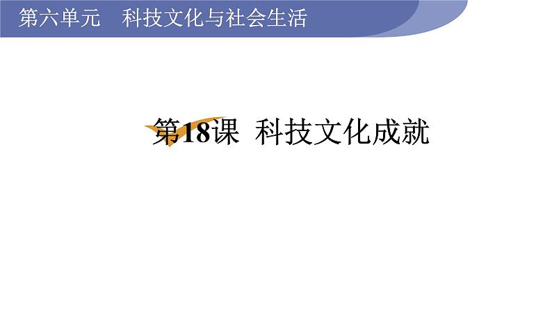 人教版八年级历史下册 第6单元 第18课  科技文化成就 课件01