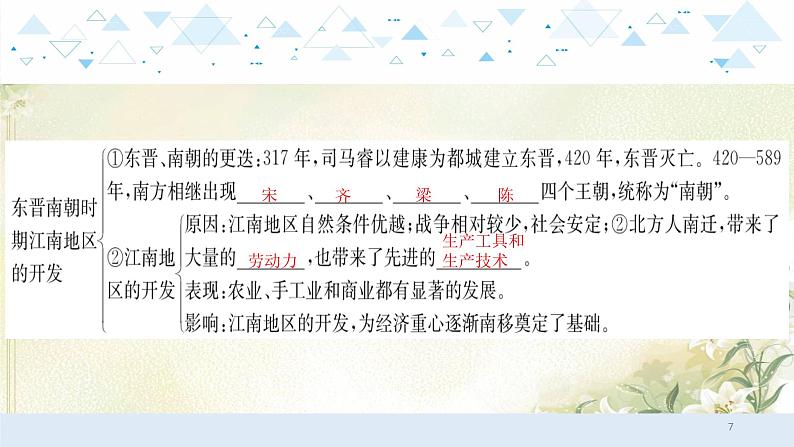 2中国古代史二、三国两晋南北朝时期：政权分立与民族融合课件 中考历史总复习课件07