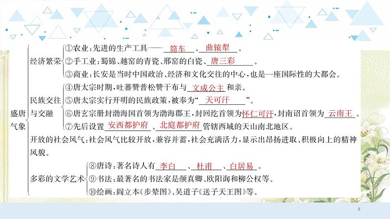 3中国古代史三、隋唐时期时期：繁荣与开放的时代课件 中考历史总复习课件08