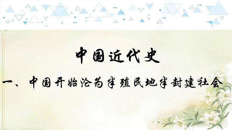 6中国近代史一、中国开始沦为半殖民地半封建社会 中考历史总复习课件第1页