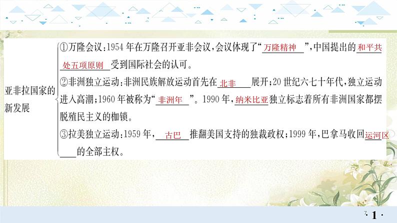 20世界现代史三、冷战和美苏对峙的世界、冷战结束后的世界 中考历史总复习课件07