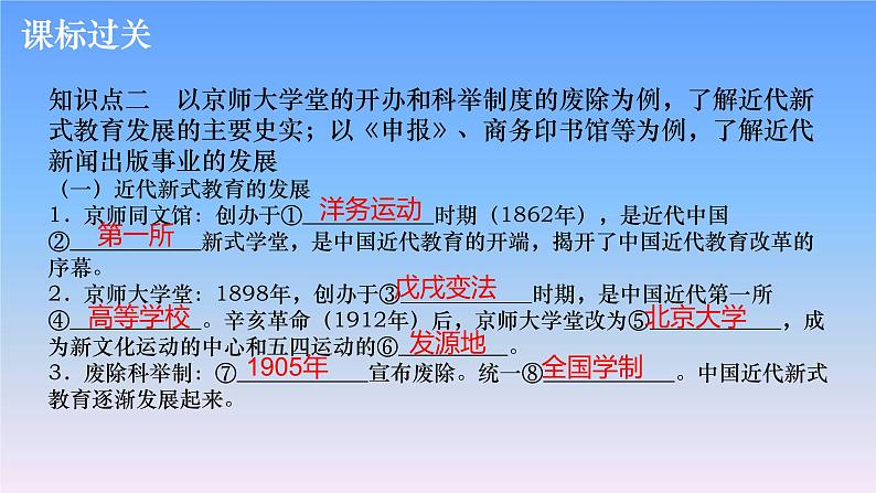 历史中考复习第十一讲近代经济、社会生活与教育文化事业的发展PPT课件第5页