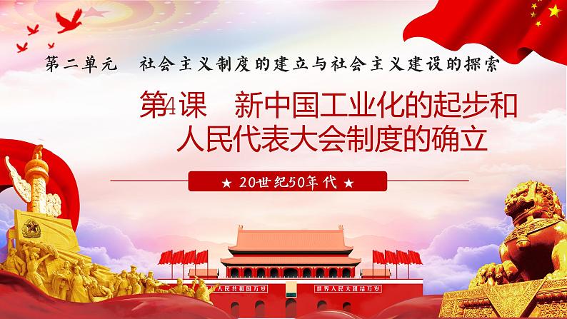 2-4新中国工业化的起步和人民代表大会制度的确立课件2021-2022学年部编版八年级历史下册第1页