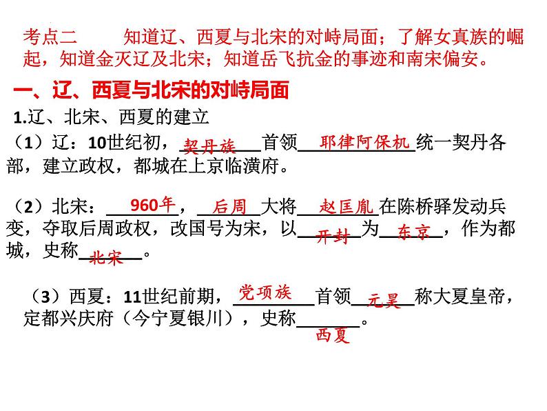 2022年江西省中考历史一轮专题总复习6-辽宋夏金元时期：民族关系发展和社会变化课件第4页