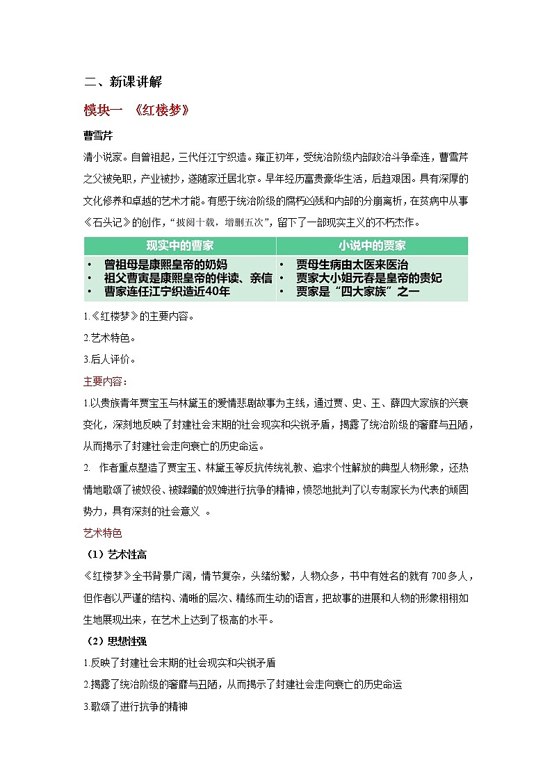 部编版历史七年级下册 第21课 清朝前期的文学艺术 授课课件+教案+视频素材02